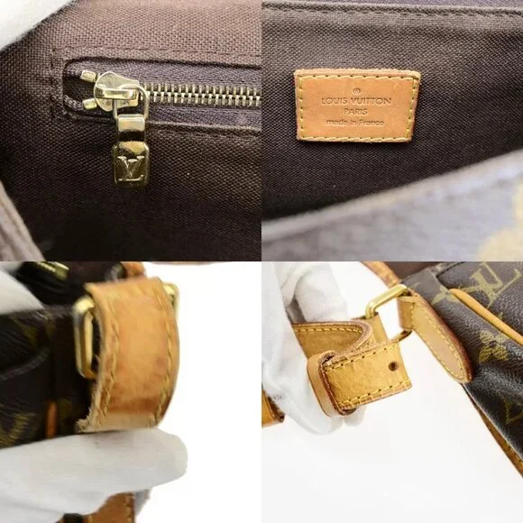 LOUIS VUITTON Menilmontant PM Shoulder Bag Monogram Leather